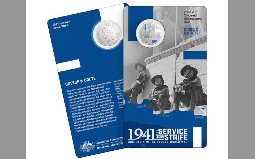 Commemorative Coin honoring the 85th Anniversary of the Battle of Crete by the Royal Australian Mint